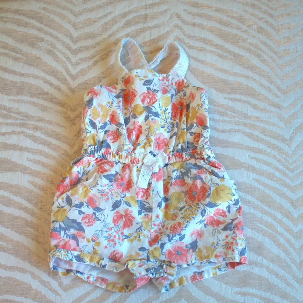 Tommy Bahama | Floral Romper | 12 Month - Picture 1 of 4